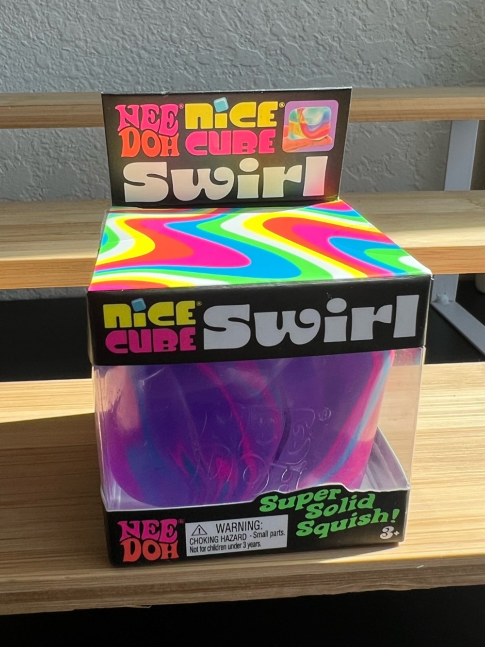 Nee Doh Nice Cube Swirl Super Solid Squish - Multicolor
